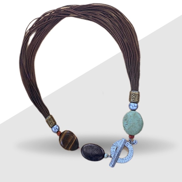 Silpada “Pick me Up” Tigers eye Beaded Necklace N1891 18” long - Picture 6 of 6